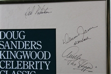 Multi-Signed 1987 Doug Sanders Kingwood Celebrity Classic Poster - Framed JSA ALOA