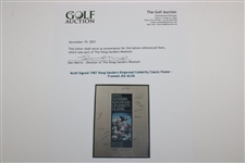 Multi-Signed 1987 Doug Sanders Kingwood Celebrity Classic Poster - Framed JSA ALOA