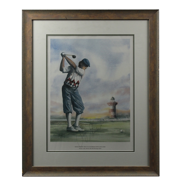 Payne Stewart 'The 18th at Harbour Town' MCI Heritage Classic Pint - Framed