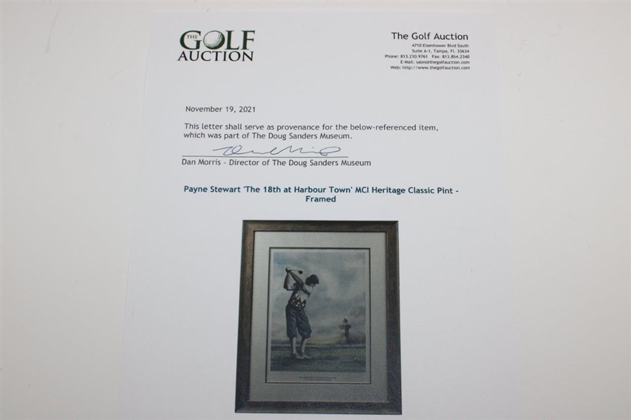 Payne Stewart 'The 18th at Harbour Town' MCI Heritage Classic Pint - Framed