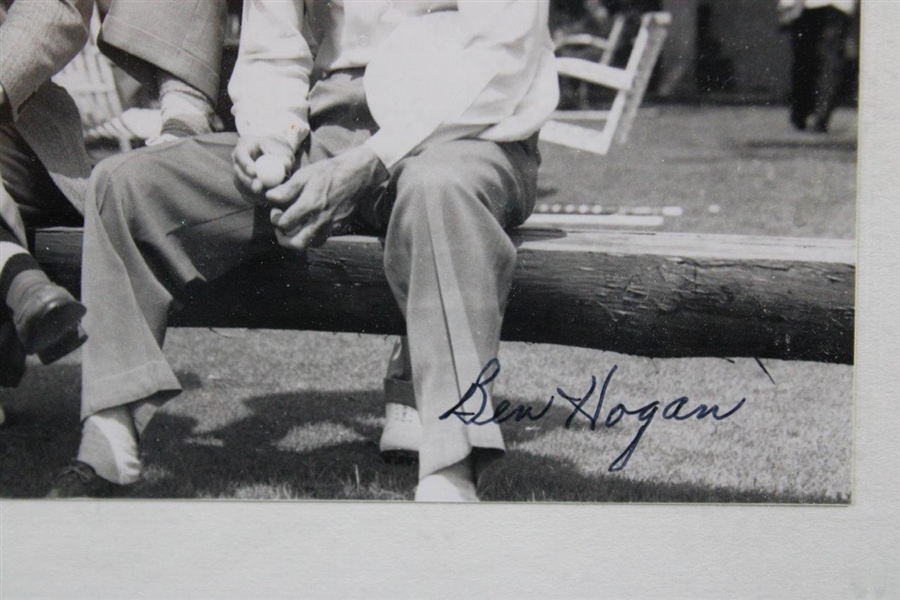 Ben Hogan & Byron Nelson Signed Augusta Photo with Bobby Jones & Demaret JSA ALOA