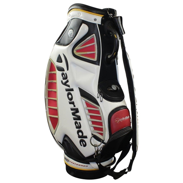 Greg Norman's Personal TaylorMade Qantas Tour Preferred Black/White/Gold/Red Full Size Golf Bag