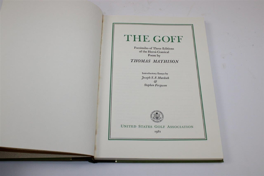 1981 'The Goff' USGA Facsimile of Three Editions Hardbound Book in Slipcase