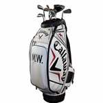 Womens US Open Champ Michelle Wies Personal Used Set of Nike Irons with MW, Driver & Full Size Golf Bag