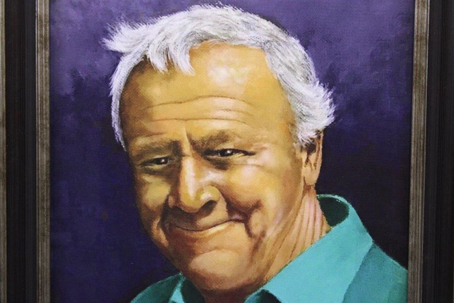 Arnold Palmer Ltd Ed 16/25 Artists Proof Canvas Portrait Painting by Bill Waugh with COA