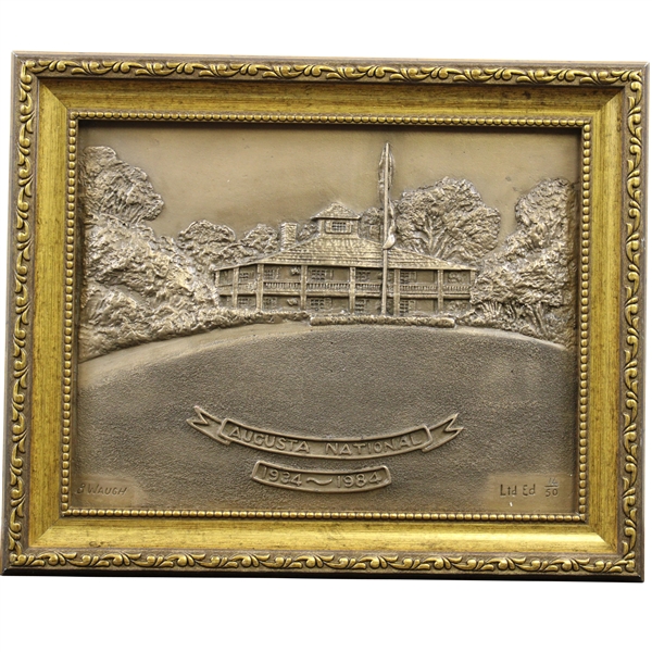 Augusta National Clubhouse 1934-1984 Ltd Ed 14/50 Cast Resin Picture by Artist Bill Waugh