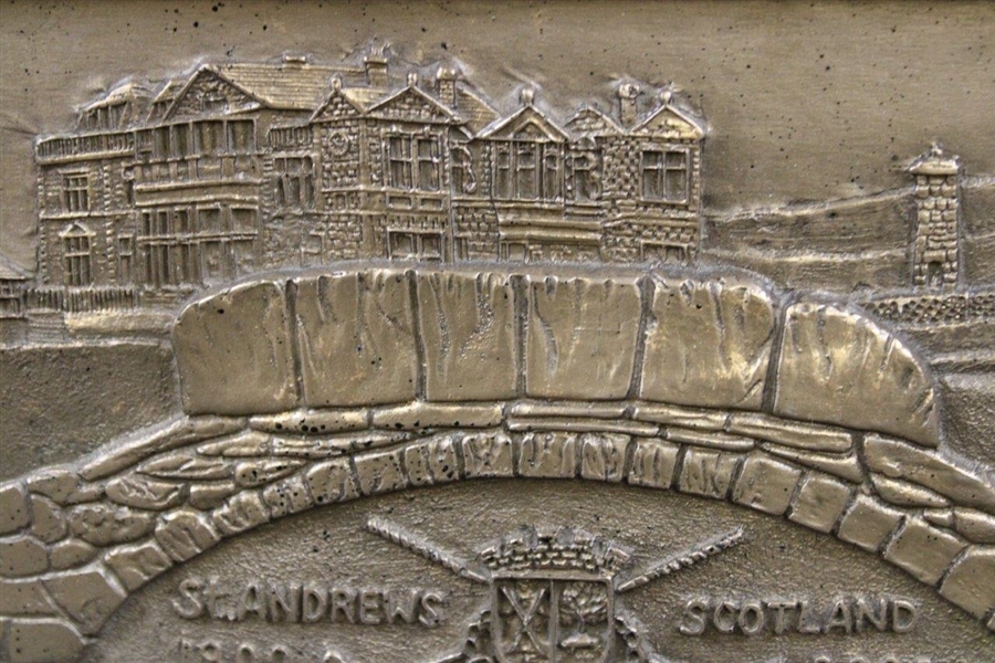 St. Andrews 'The Home of Golf' 1900-2000 Millenium Edition Cast Resin Picture by Artist Bill Waugh