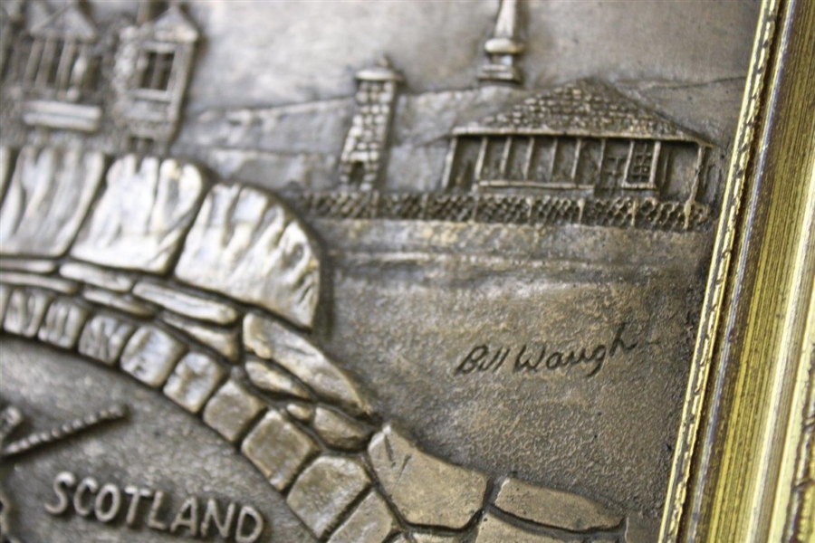St. Andrews 'The Home of Golf' 1900-2000 Millenium Edition Cast Resin Picture by Artist Bill Waugh