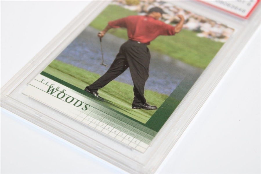 2001 Upper Deck Golf Tiger Woods Promo Golf Card NM-MT 8 PSA #09083648