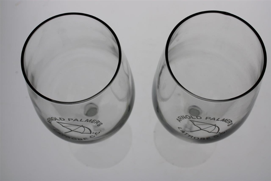 Pair of Arnold Palmer's Latrobe C.C. White Wine Glasses