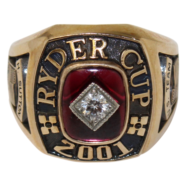 Hal Sutton's Personal 2001 USA Ryder Cup Team Member 14k Gold Ring