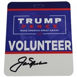 Jack Nicklaus Signed Trump/Pence Make America Great Again 2020 Volunteer Badge JSA ALOA