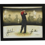 Tiger Woods Signed Ltd Ed #33/50 Tiger Slam Framed Print #BAK13522