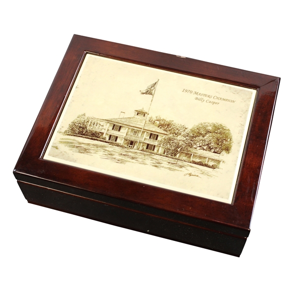 Augusta National 1970 Masters Champion Billy Casper Commemorative Cherry Wood box