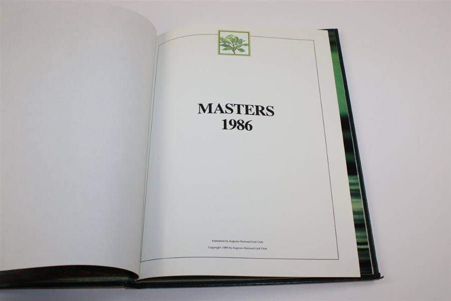 1986 Masters Tournament Annual Book - Jack's 6th Masters Win!