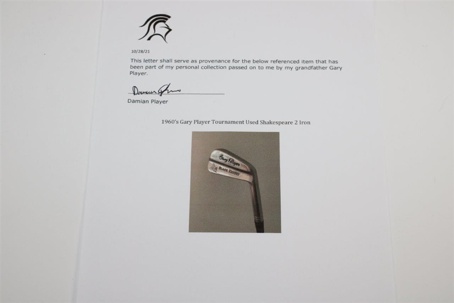 Gary Player 1960'S Shakespeare GP 'Gary Player' Game Used 2 Iron with COA