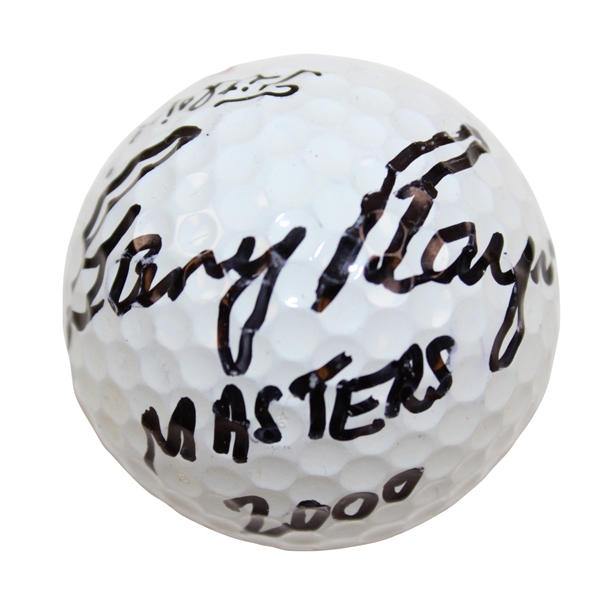 Gary Player Signed 2000 Masters Tournament Used Titleist Golf Ball with Inscription & COA JSA ALOA
