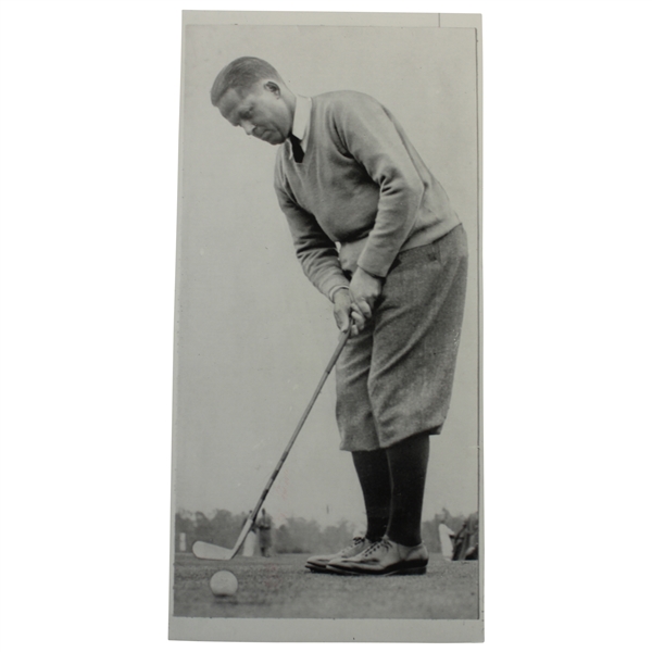 Bobby Jones 1934 Masters at Augusta National Type 1 Original Wire Photo