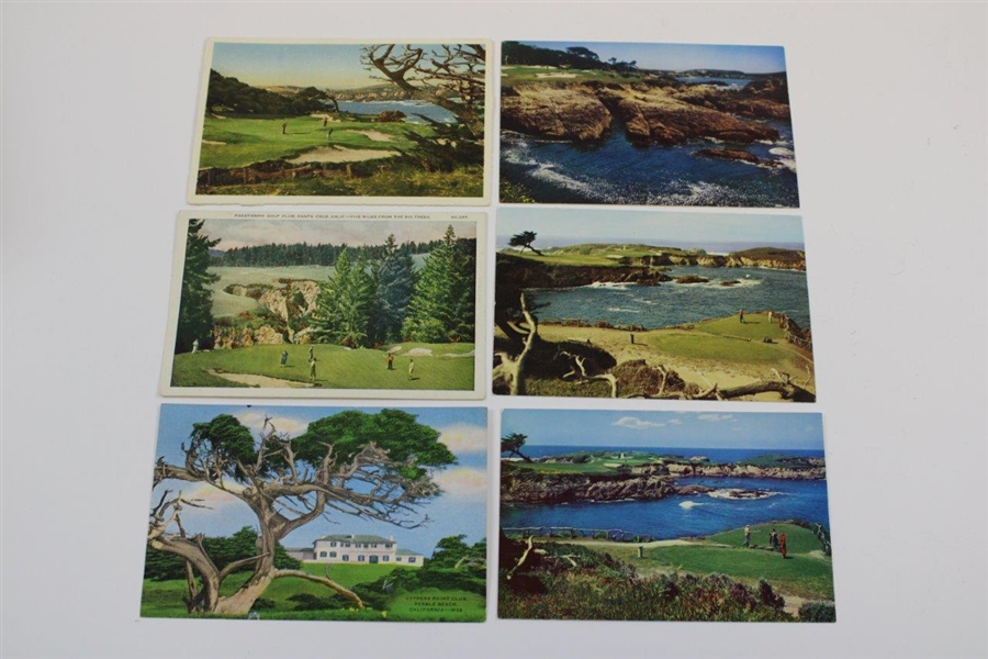 Six Alister MacKenzie Related Postcards - Cypress Point, Pasatiempo & Others