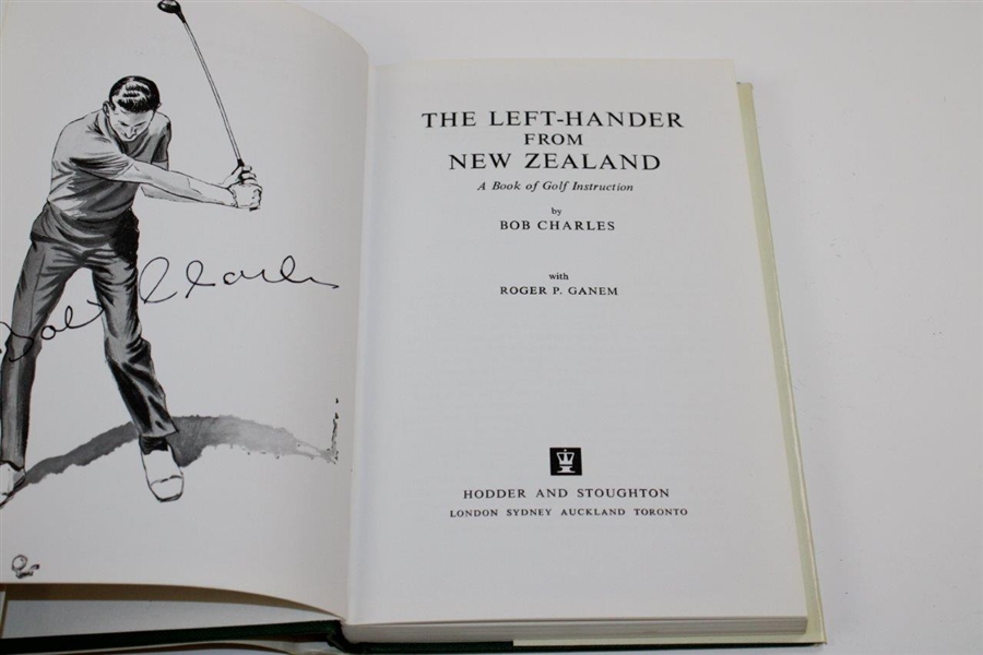 Bob Charles Signed 1965 'The Left Hander From New Zealand' Book JSA ALOA