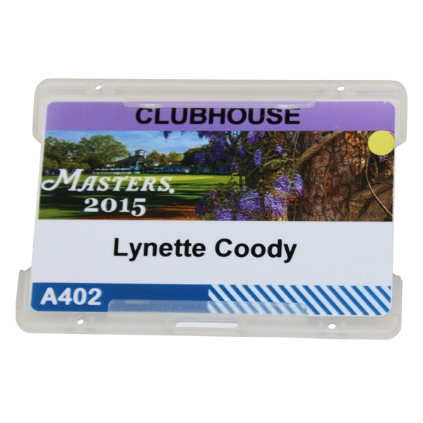 Lynette Coody 2015 Masters Clubhouse Badge #A402 - Jordan Spieth Win