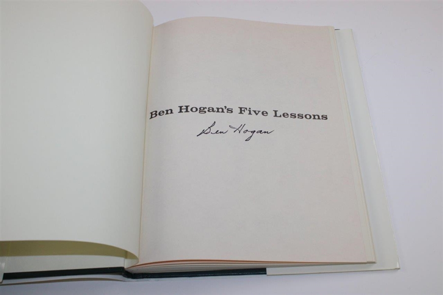 Ben Hogan Signed 'Ben Hogan's Five Lessons' 1985 Book JSA ALOA