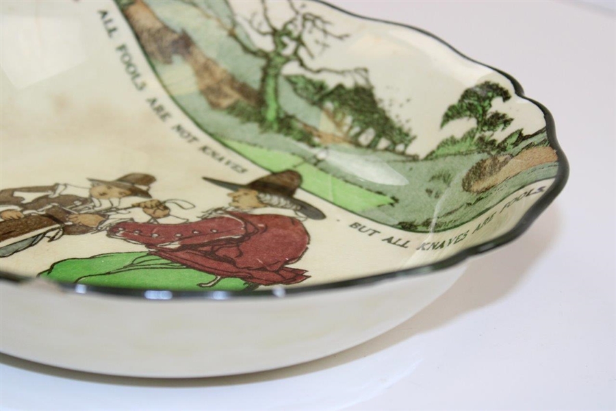Royal Doulton Charles Crombie Series All Fols Are Not Knaves Bowl