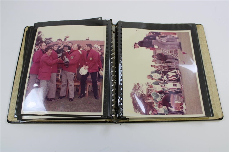 Donald E. Padgett's 1973 Ryder Cup Team Matches Personal Photo Album with Fifty (50) 8x10 Photos