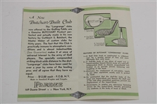 1932 Pardee Golf Butchart Bilt Letter to Jerome Travers with Product Brochure