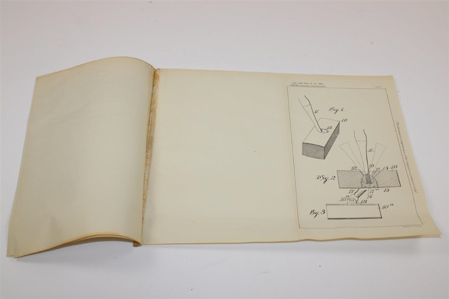 Vintage 1904 Patent Paper for Davis' Adjustable Putter for 'Improvement in Golf Putters'