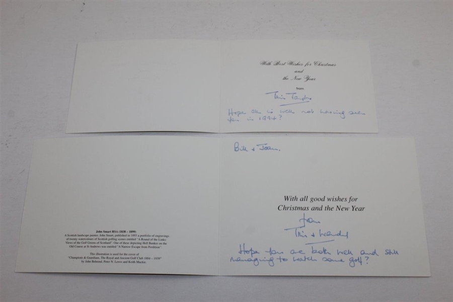 Five Royal & Ancient Club Used Christmas Cards