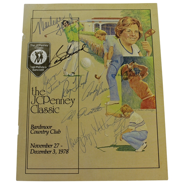 Sam Snead, Ray Floyd, Curtis Strange, & others Signed 1978 JCPenney Classic Page JSA ALOA