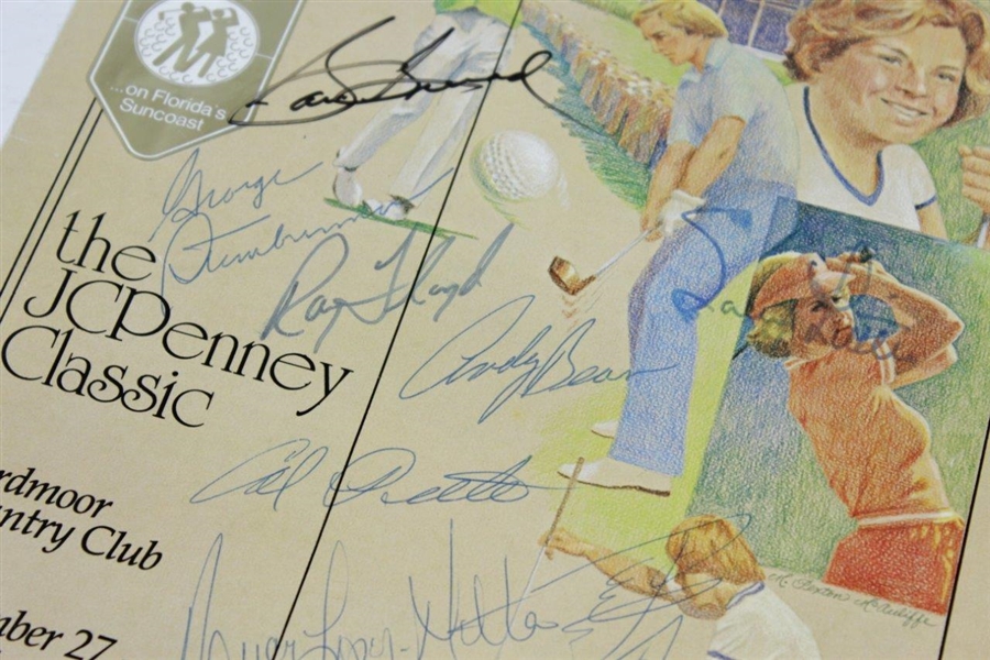 Sam Snead, Ray Floyd, Curtis Strange, & others Signed 1978 JCPenney Classic Page JSA ALOA