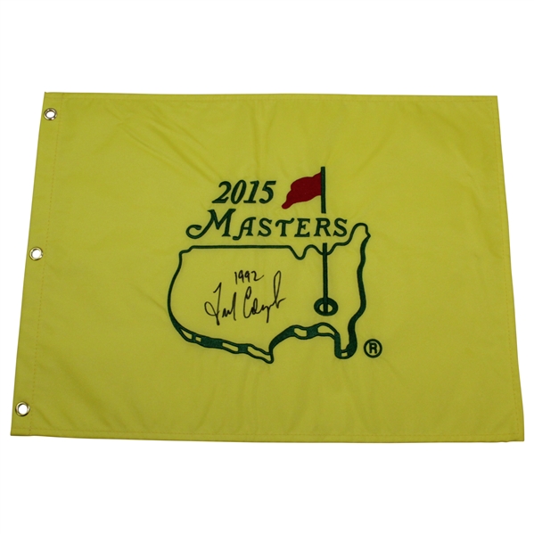 Fred Couples Signed 2015 Masters Embroidered Flag with '1992' JSA ALOA