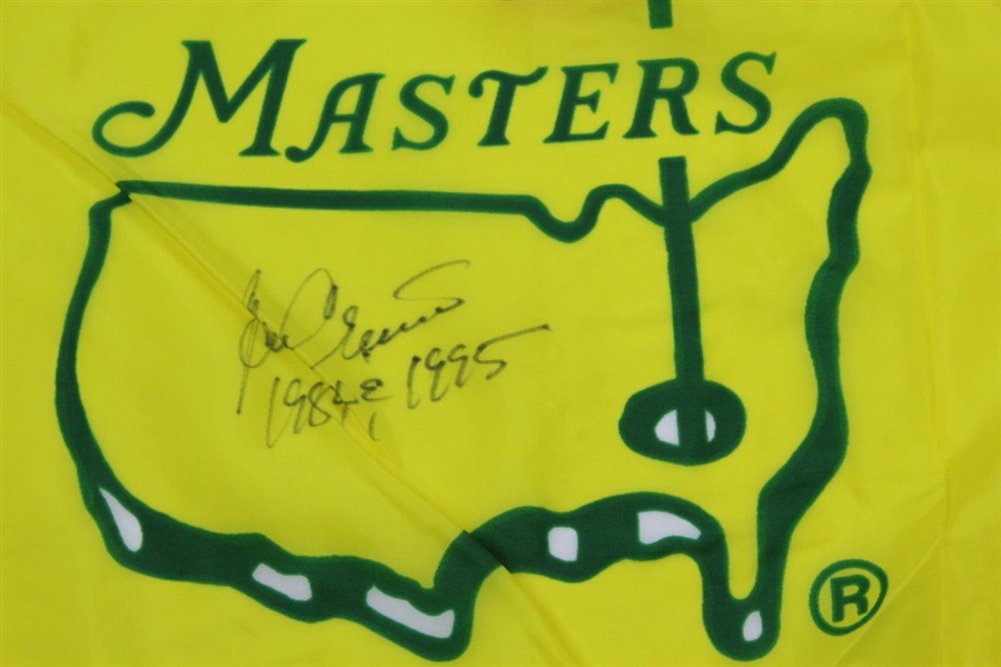 Ben Crenshaw Signed 1995 Masters Yellow Screen Flag with Years Won JSA ALOA