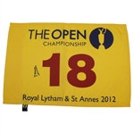 Ernie Els Signed 2012 OPEN Championship Flag with Yardage Book & Scorecard JSA ALOA