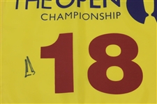Ernie Els Signed 2012 OPEN Championship Flag with Yardage Book & Scorecard JSA ALOA