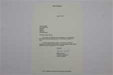 Jack Nicklaus Signed Photo at 1980 PGA at Oak Hill CC with Letter - JSA ALOA