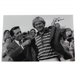 Jack Nicklaus Signed Black & White Photo 1975 Masters Winner with Letter - JSA ALOA