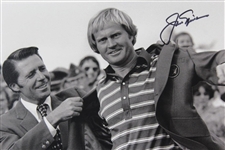 Jack Nicklaus Signed Black & White Photo 1975 Masters Winner with Letter - JSA ALOA