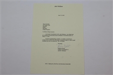Jack Nicklaus Signed Photo Masters Green Jacket with Letter - JSA ALOA