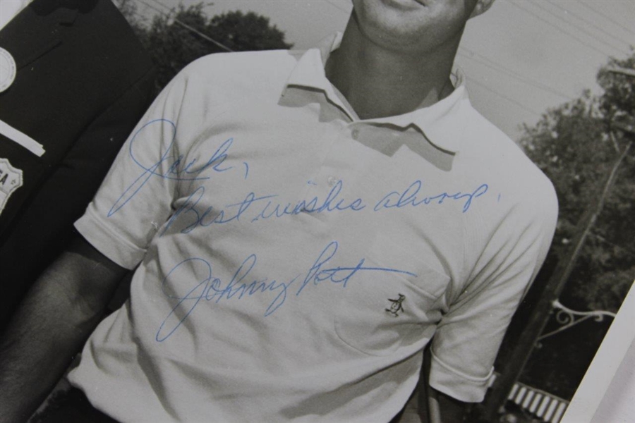 Johnny Pott Signed 8x10 Bill Mark 1963 Ryder Cup Photo to Jack Sargent JSA ALOA