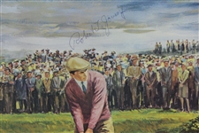 Bobby Jones Signed Dom Lupo Grand Slam British Amateur at St. Andrews Print - Only One Known JSA FULL