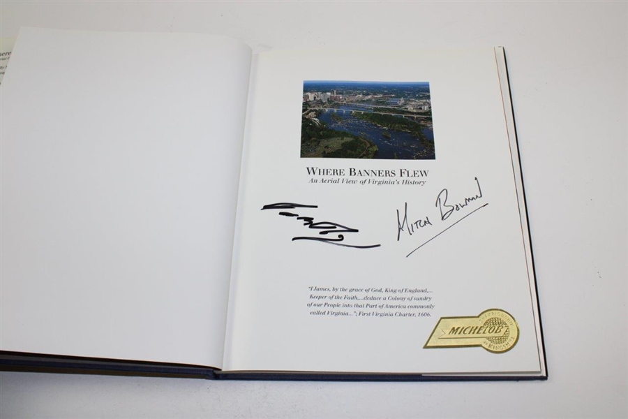 Payne Stewart's Personal Book 'Where Banners Flew: An Ariel View Of Virginia's History' Signed By Author