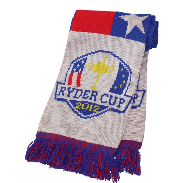 2012 Ryder Cup Matches Scarf with United States & Team Europe Flag Colors - Unused