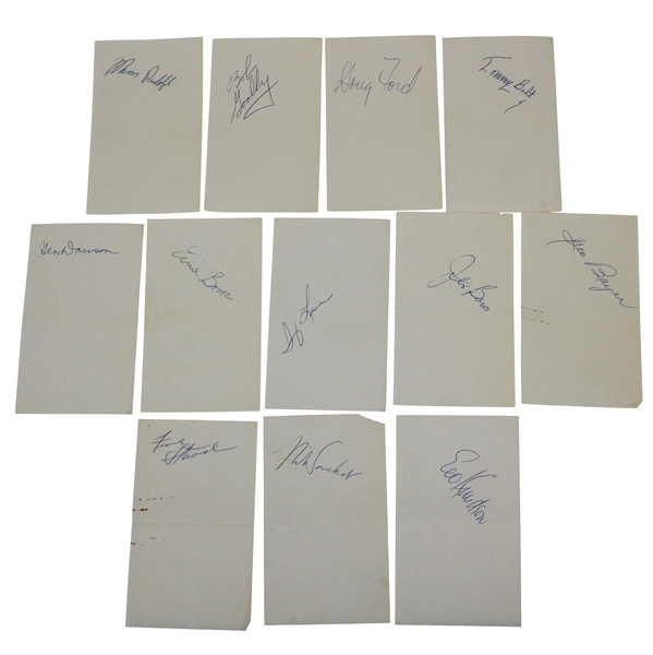 Tony Lema, Boros, Rudolf, Ford, & Nine (9) others Signed Album Pages JSA ALOA