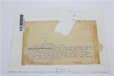 Jock Hutchison 1937 Senior PGA Championship at Augusta National GC Trophy Wire Photo