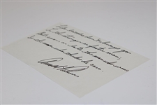 Arnold Palmer Signed 'Life's Battles' Quote Card JSA ALOA
