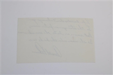 Arnold Palmer Signed 'Life's Battles' Quote Card JSA ALOA