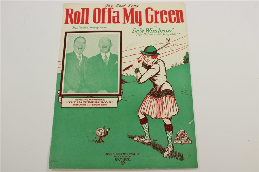 Four (4) Vintage Golf Music Sheets - Follow Thru, Roll Offa My Green, Love in the Rough, Rain Song
